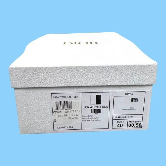 Christian Dior New York Empty Shoe Box Authentic 12x8x5 Gift Storage White Gold - Picture 3 of 7